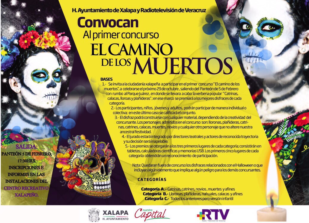 Invita Ayuntamiento de Xalapa y RTV al concurso “El camino de los muertos”