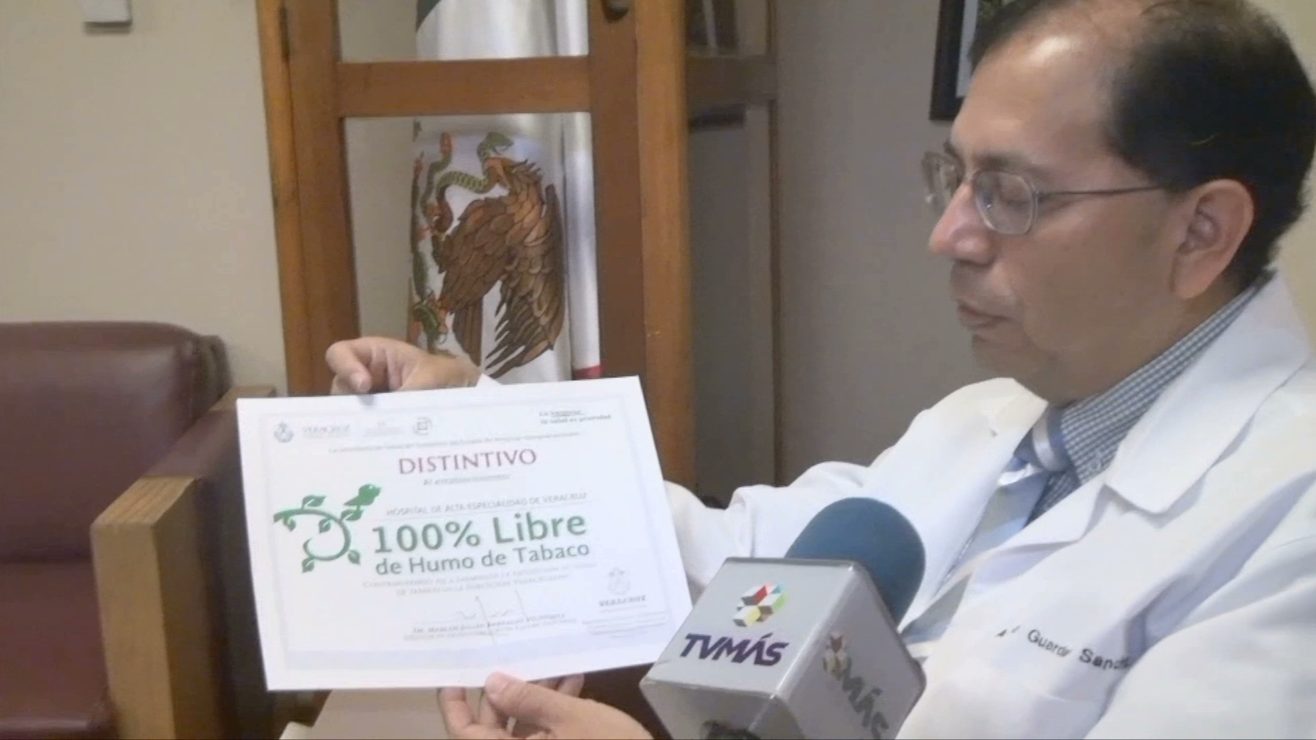 Certifican a hospitales como «Espacios libres de humo de tabaco»