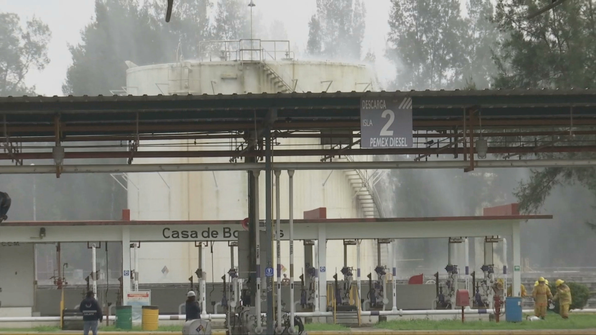 Realizan Pemex y PC simulacro de incendio