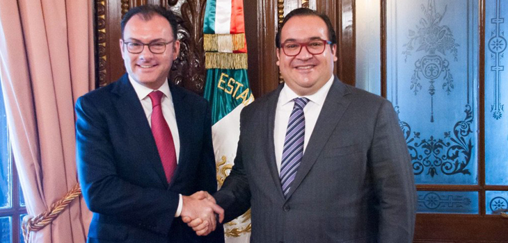 Se reúne el Gobernador Javier Duarte con el Secretario de Hacienda Luis Videgaray