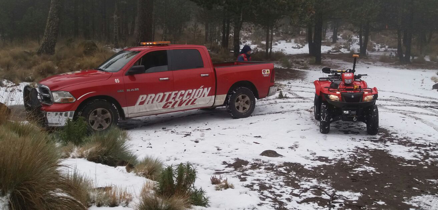 Ante primer nevada del año en Cofre de Perote, implementa PC operativo especial