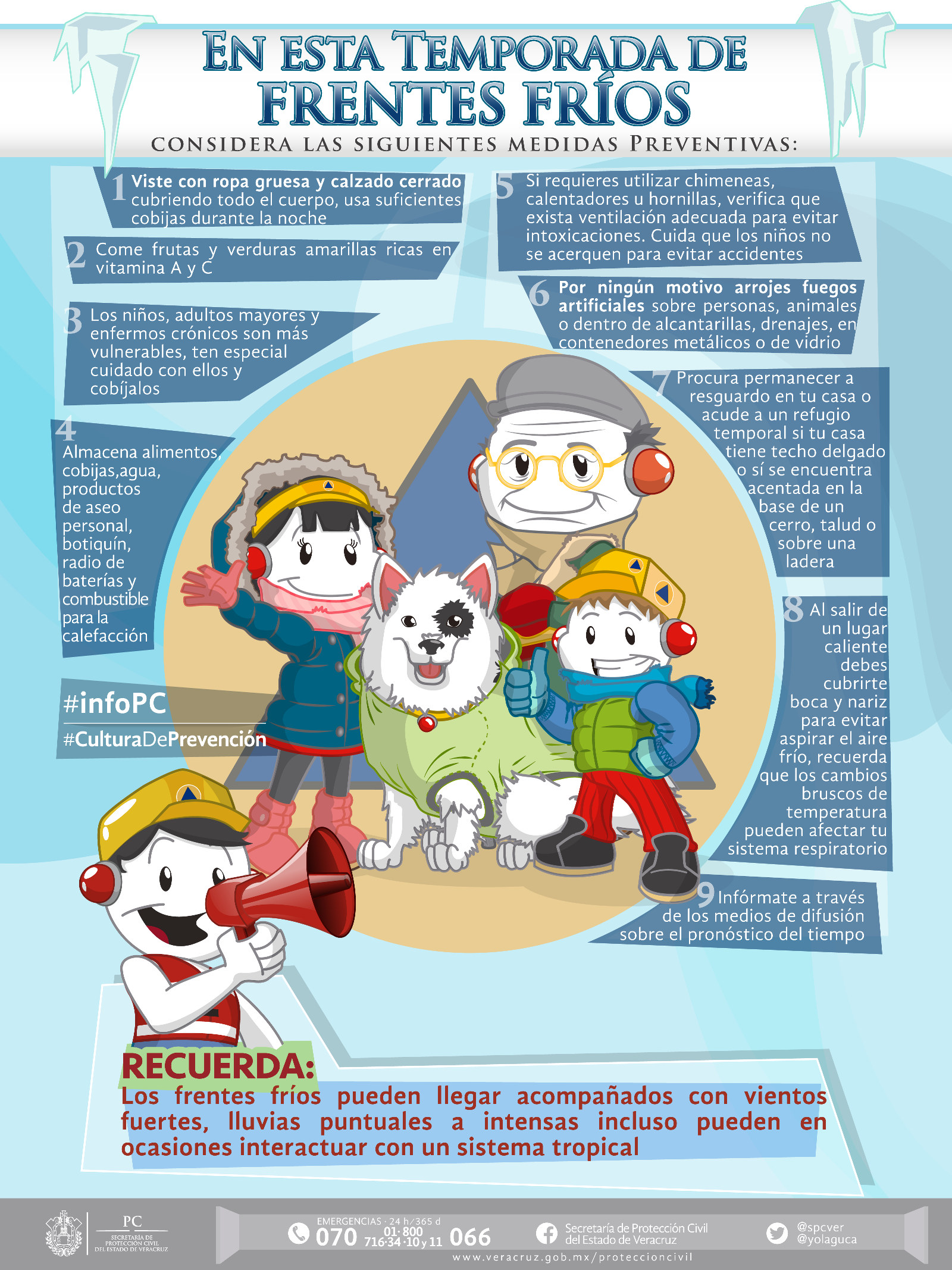 Ingresaría a Veracruz este martes Frente Frío 39; pide PC extremar precauciones