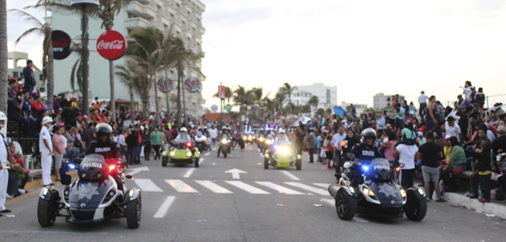 Reporta Policía Estatal Carnaval de Veracruz más seguro de la historia
