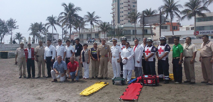 Realizan ejercicio del Plan Local de Contingencias en costas de Veracruz