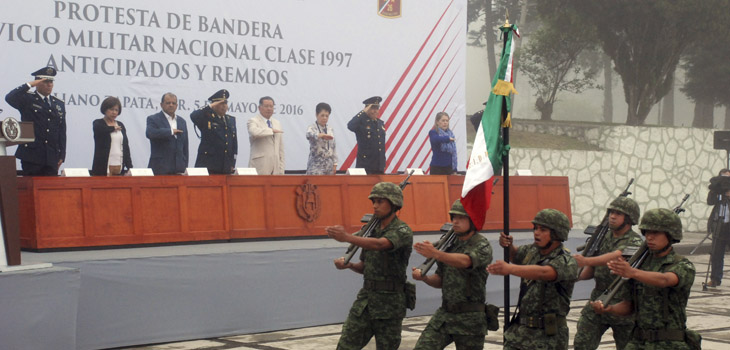 Rinden Protesta de Bandera nuevos soldados del Servicio Militar Nacional, clase 97
