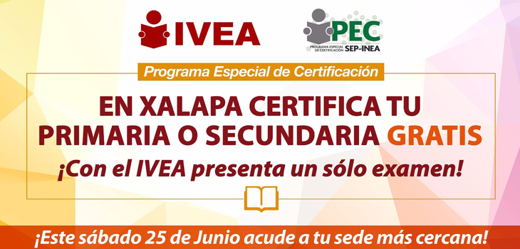 En Xalapa, brinda IVEA oportunidad de certificar primaria o secundaria en un examen