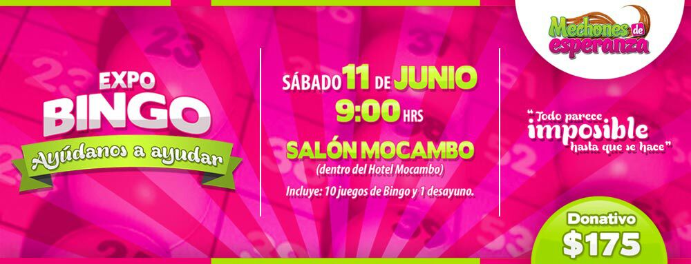 Mechones de Esperanza invita a juego de bingo para recaudar fondos