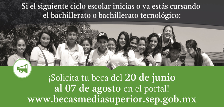 Abierto el registro para becas de Educación Media-Superior