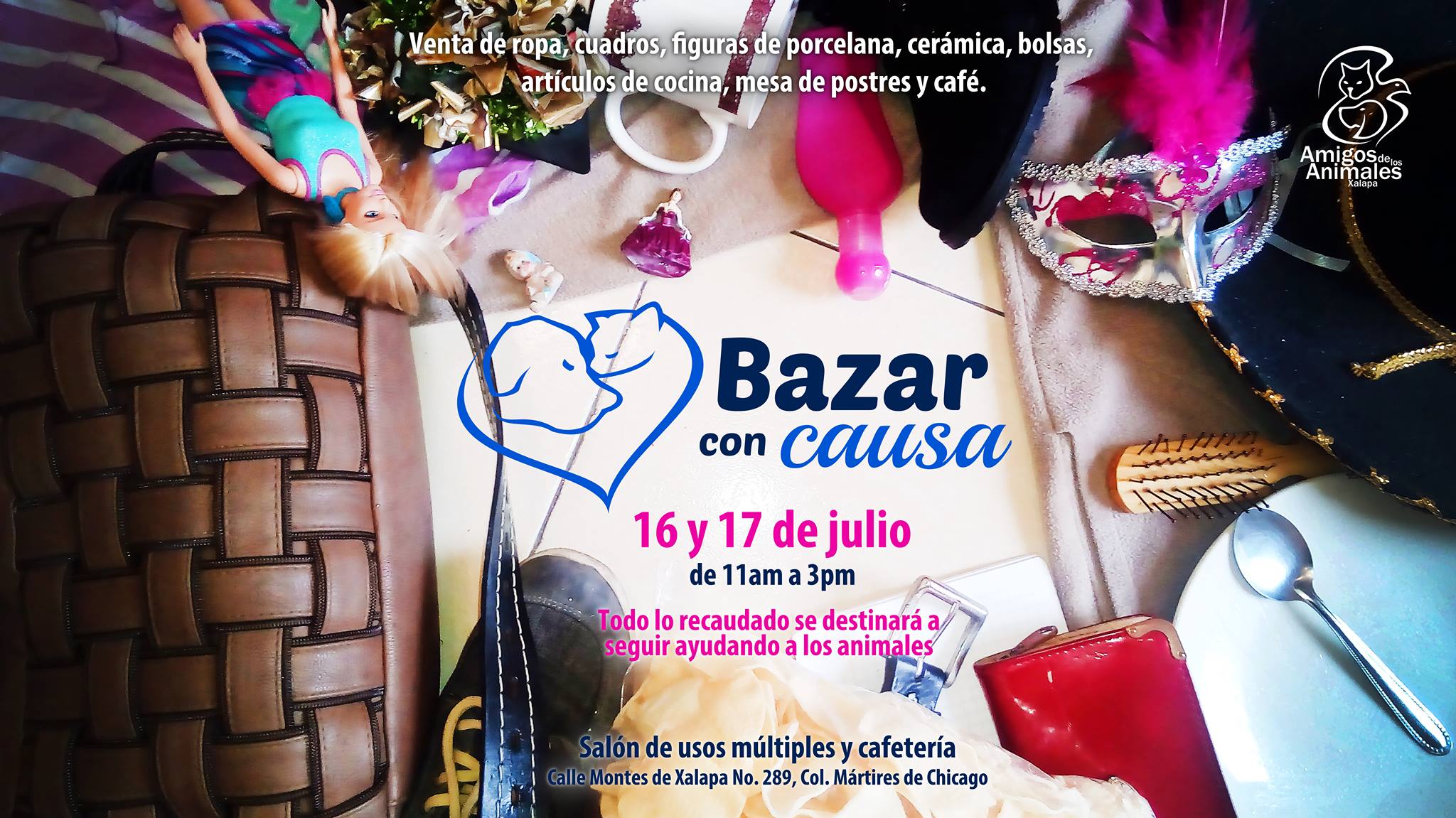 Amigos de los Animales invita a su “Bazar con causa”