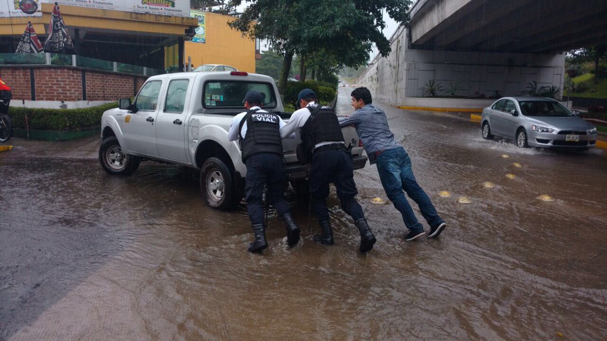 Implementa Policía Estatal Plan Tajín por lluvia en Xalapa