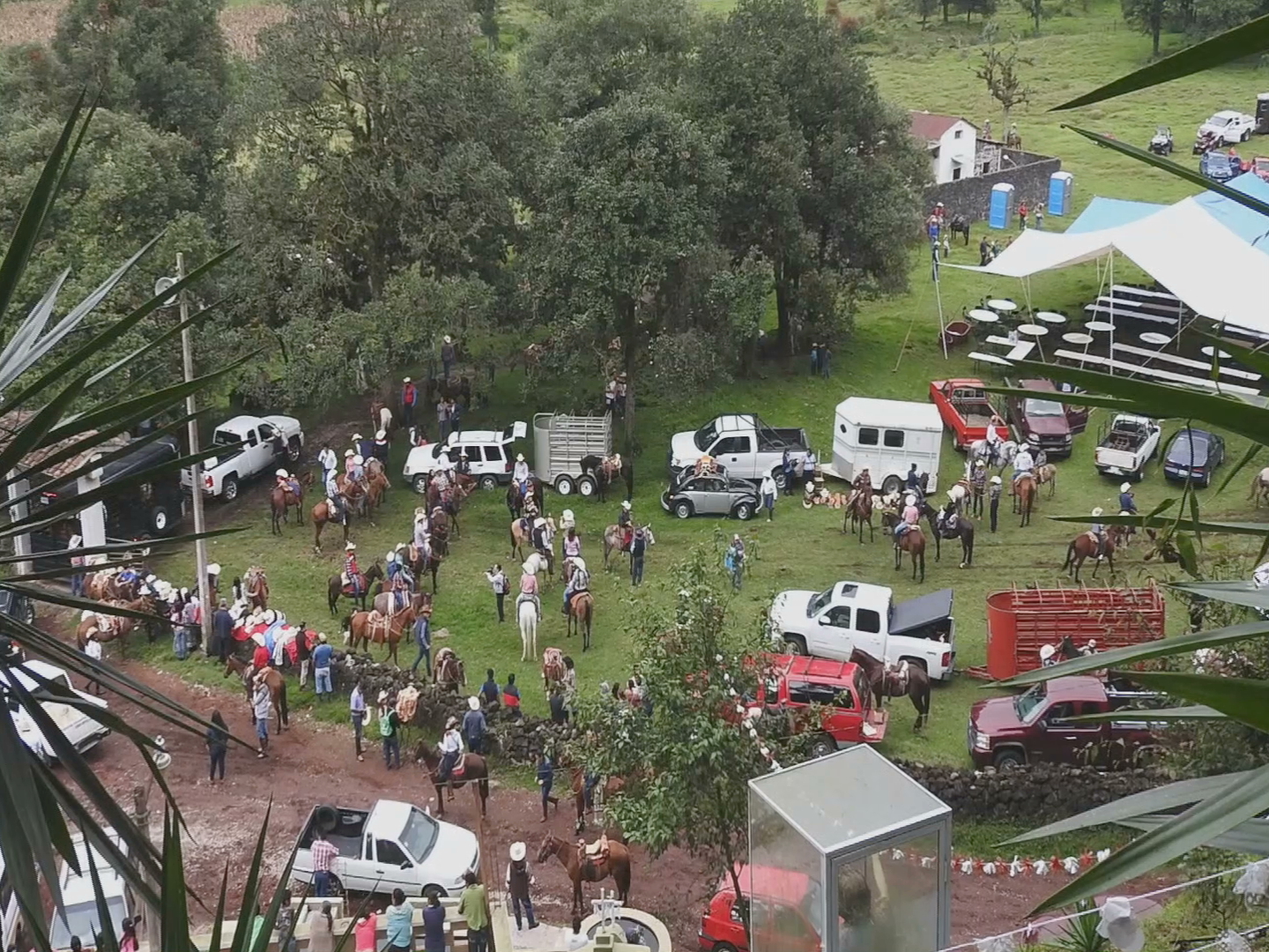 Gastronomía y cabalgatas en la fiesta de Tlacolulan