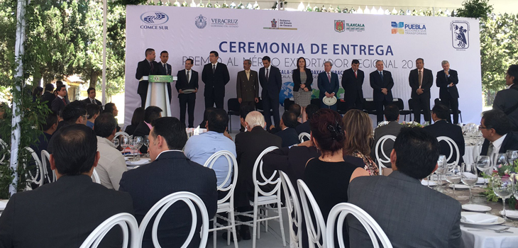 Empresas veracruzanas se consolidan con el Premio al Mérito Exportador Regional Sur 2015