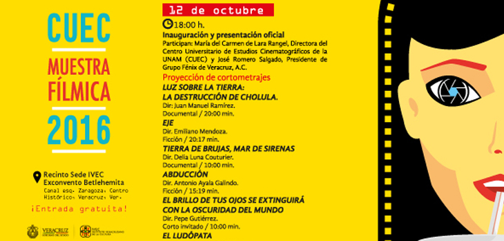 Exhibirán muestra fílmica de la UNAM, en sede del IVEC