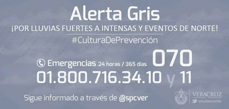 Frente Frío 7 recorrerá el estado de Veracruz este sábado, informó PC