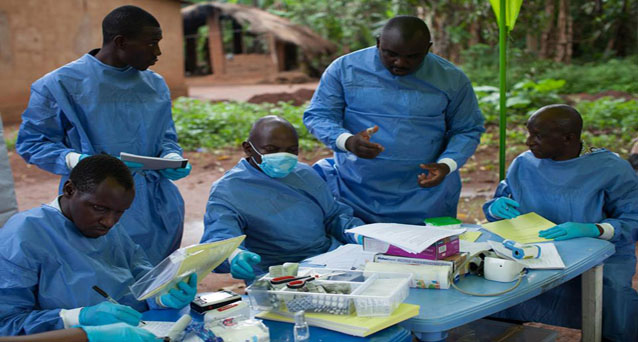 Brote de ébola en una zona de guerra