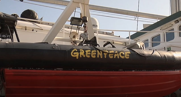 Rainbow Warrior, el barco de Greenpeace, visita el Puerto de Veracruz