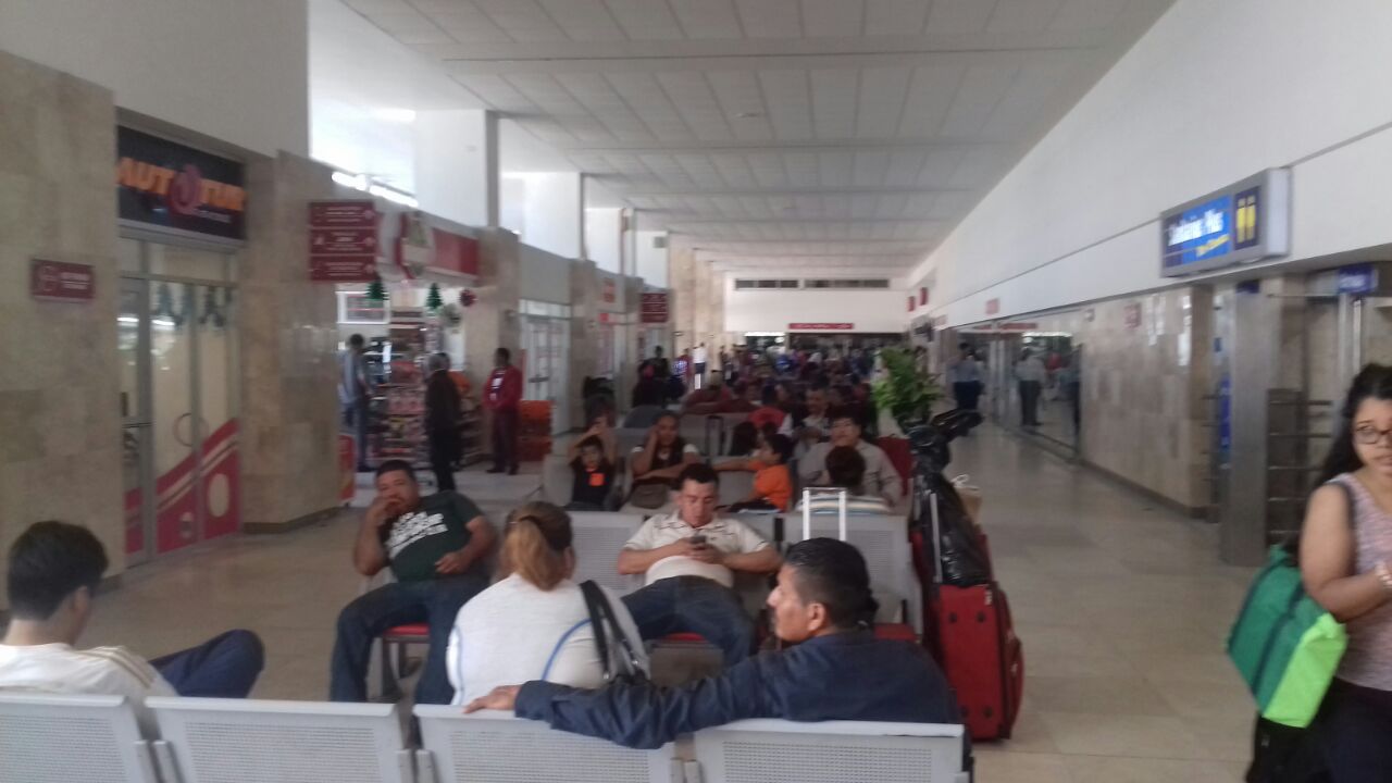 Cancelan corridas de autobus en Central Camionera de Veracruz