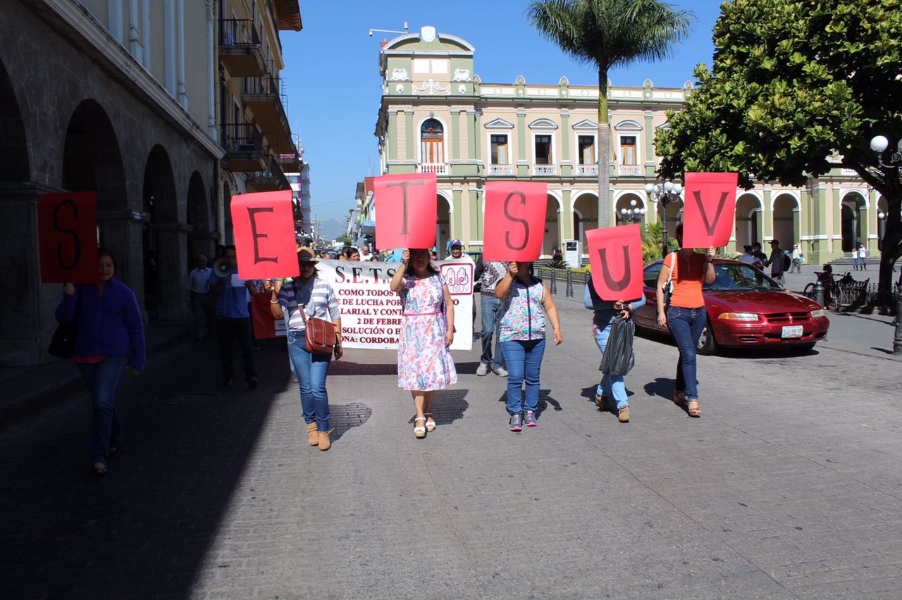 Setsuv en Córdoba realiza marcha por incremento de salarial