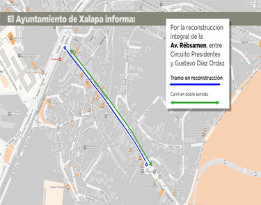 Este lunes, cambios de circulación en Rébsamen por reconstrucción con concreto hidráulico
