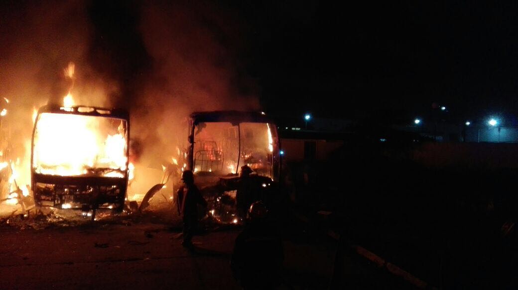 Incendio en Central de Autobuses de Coatzacoalcos; sólo daños materiales