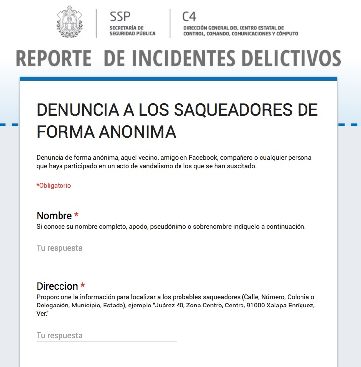 C4 Xalapa presenta formato para reportar incidentes delictivos