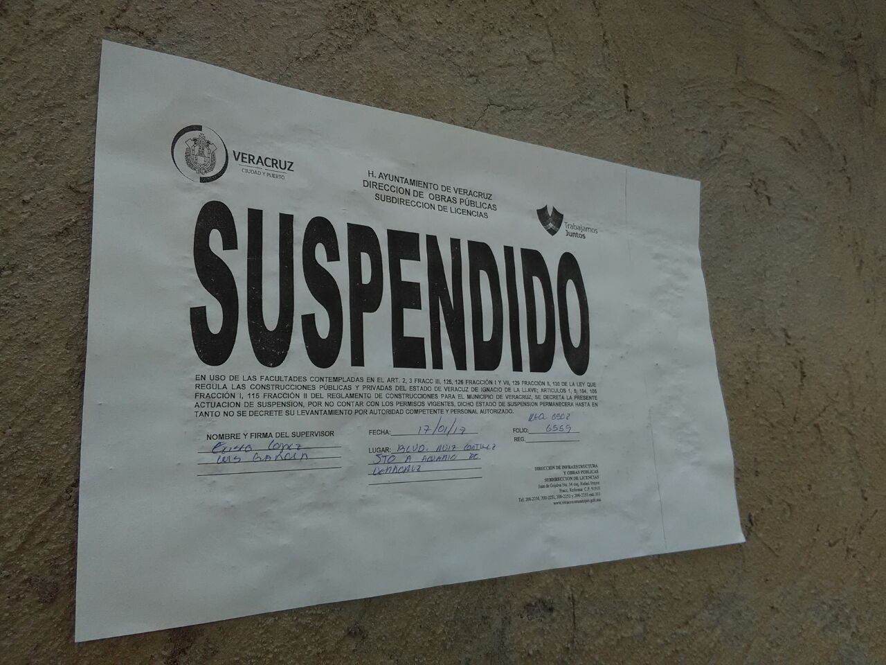 En Veracruz suspenden obra de servicios turísticos por tener permisos vencidos