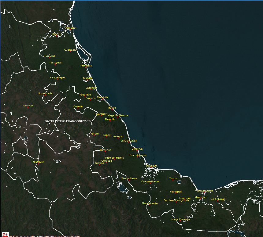 Alerta Gris por frente frío 32 que traerá Norte para el jueves a costas veracruzanas