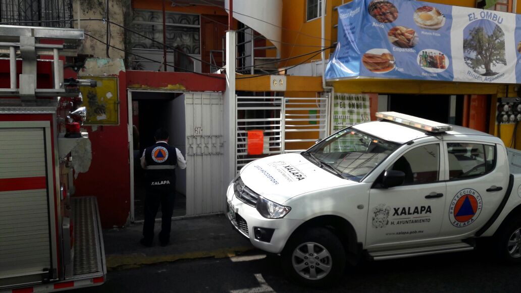 Incendio en la calle Allende, de Xalapa