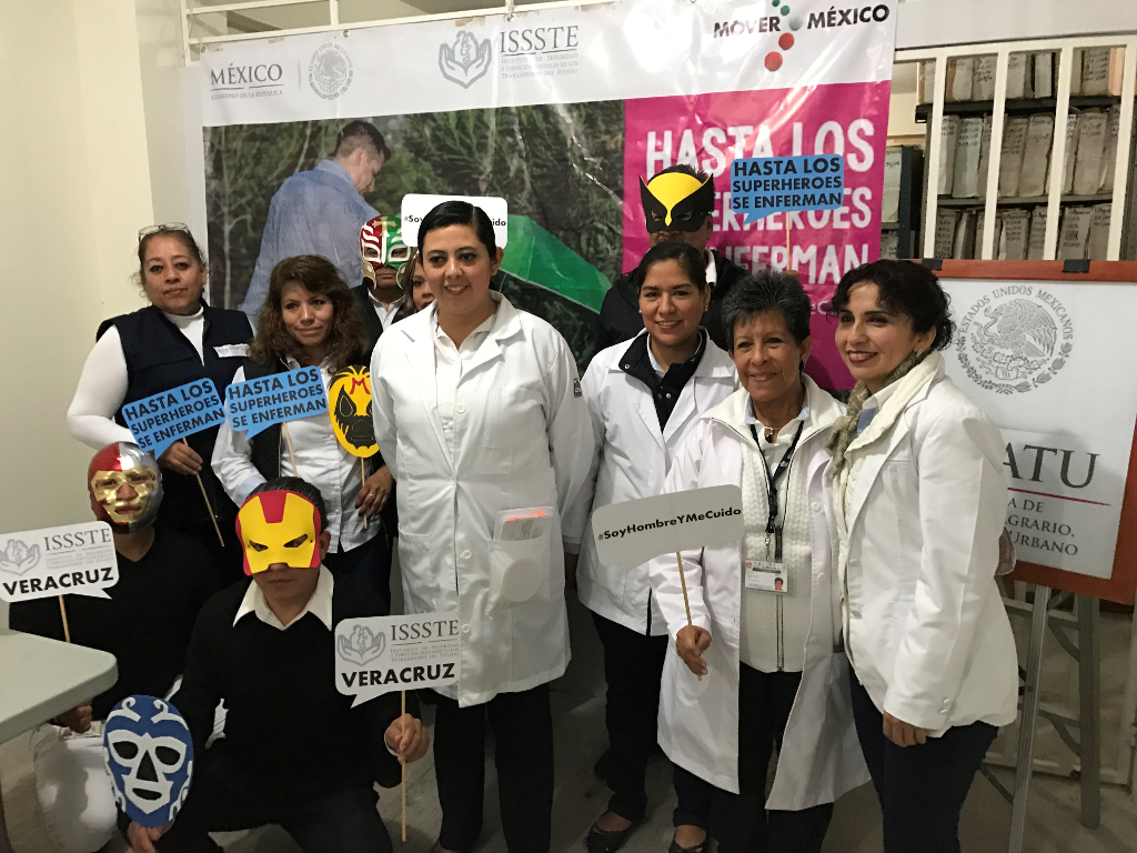 Campaña “Febrero, mes de la salud del hombre” del ISSSTE llega a la SEDATU Veracruz