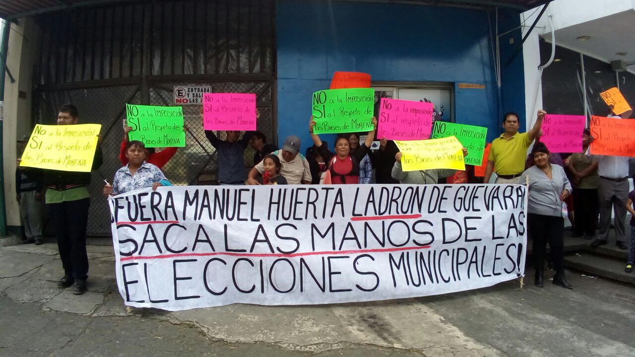 Militantes de Morena exigen renuncia de Manuel Huerta por ‘vender’ candidaturas