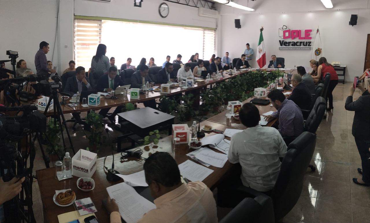 Discuten en sesión de Consejo del OPLE el retiro del nombre de la coalición PRD-PAN