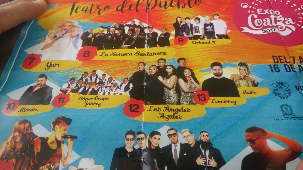 Presentan cartelera de la Expo Feria Coatzacoalcos 2017
