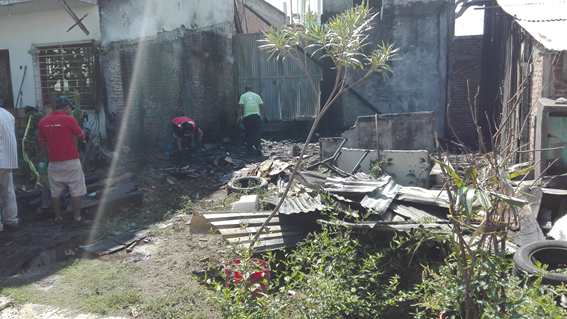 Se incendia casa en el Barrio de la Huaca