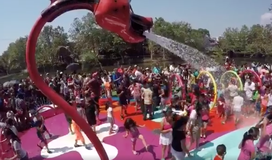 En Xalapa inauguran juegos acuáticos XL en Los Lagos