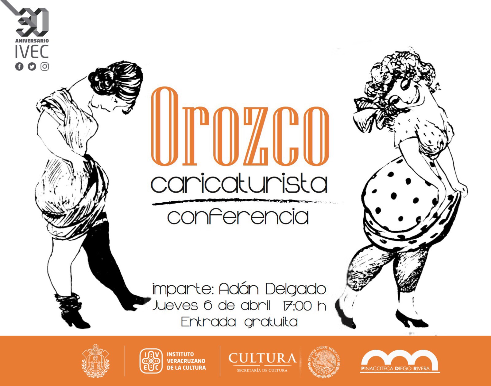 Hasta este jueves permanecerá la exposición «Orozco caricaturista» en la pinacoteca Diego Rivera