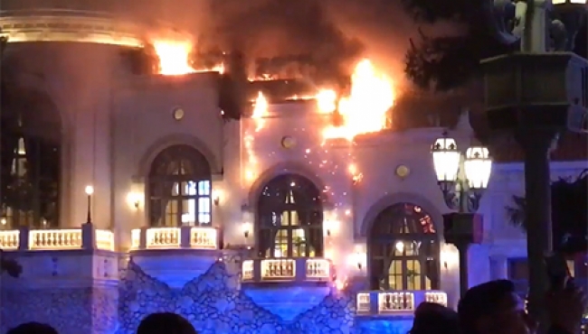Incendio destruye parte del techo del Bellagio en Las Vegas