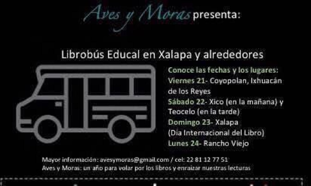 Librobús Educal estará el fin de semana en Xalapa, Teocelo y otros puntos cercanos