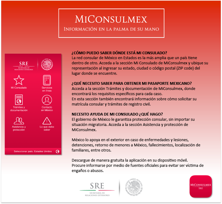 Activan botón de emergencia en aplicación MiConsulmex para ayuda a connacionales en EU