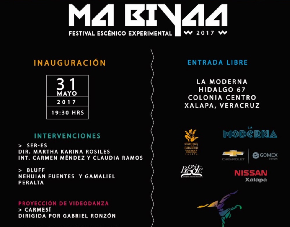 En Xalapa realizarán cuarta edición de Ma Biyaa Festival Escénico Experimental