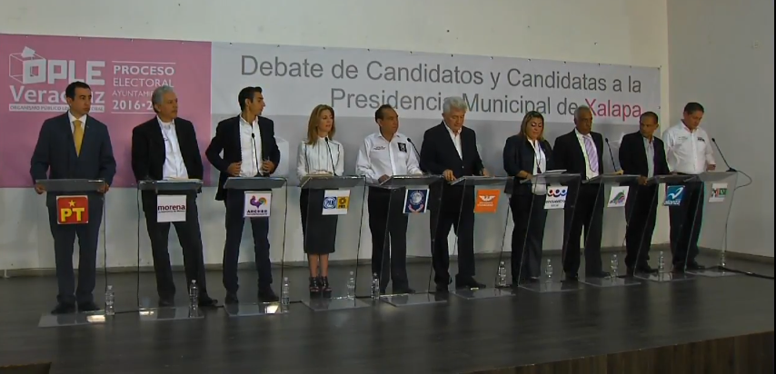 Debate entre los diez candidatos a la presidencia municipal de Xalapa