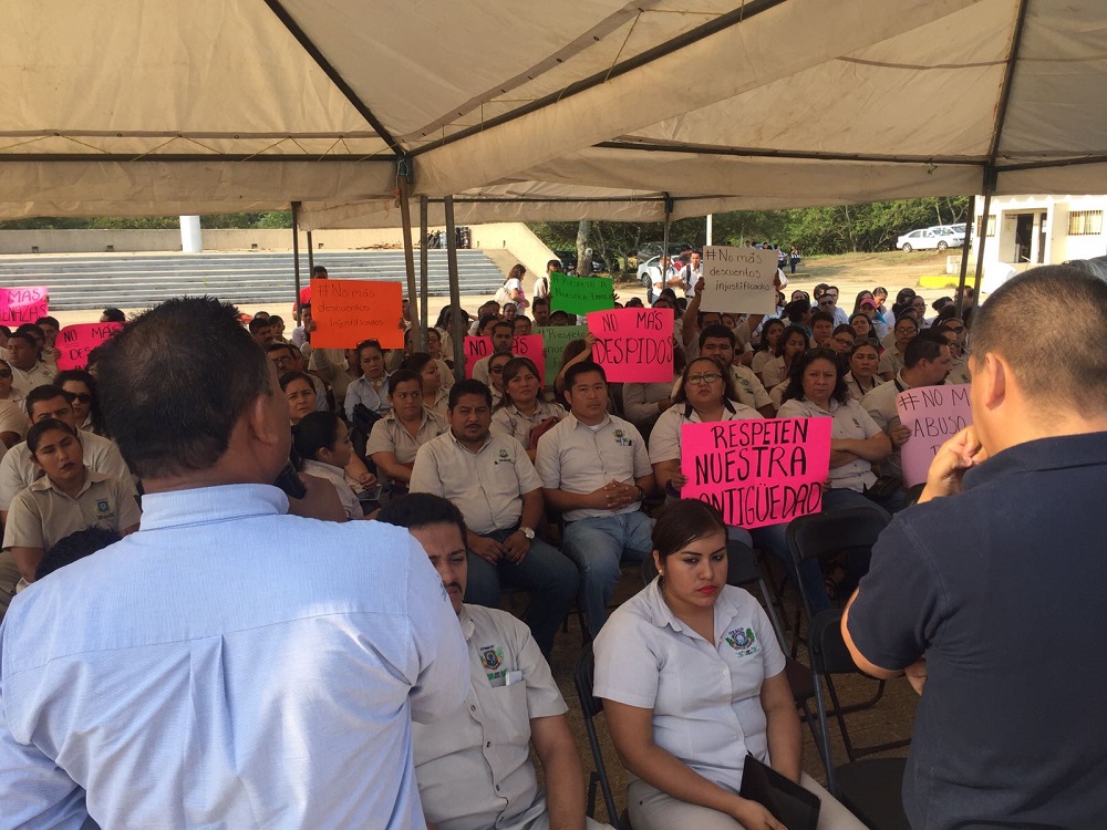 Realizan paro de brazos caídos en el ITESCO