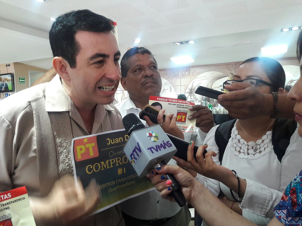 Juan David Ovando, candidato del PT ofrece combatir la inseguridad y el desempleo en Xalapa