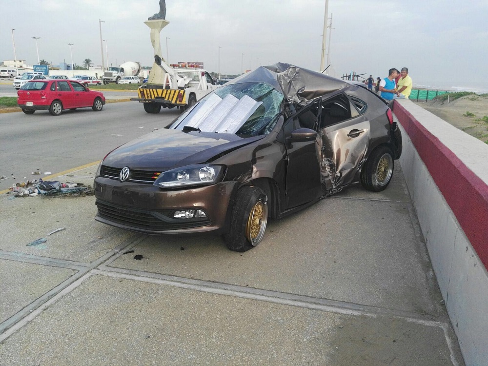 Cuatro accidentes viales en Coatzacoalcos hoy; imprudencia, alcohol y exceso de velocidad las causas