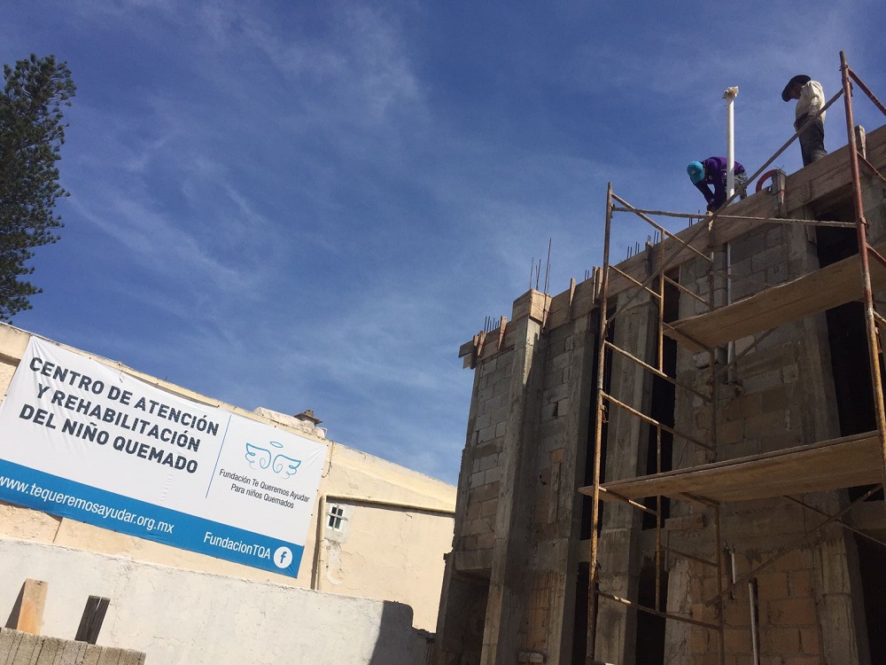 Avance del 50% en la construcción del Centro de atención para niños quemados