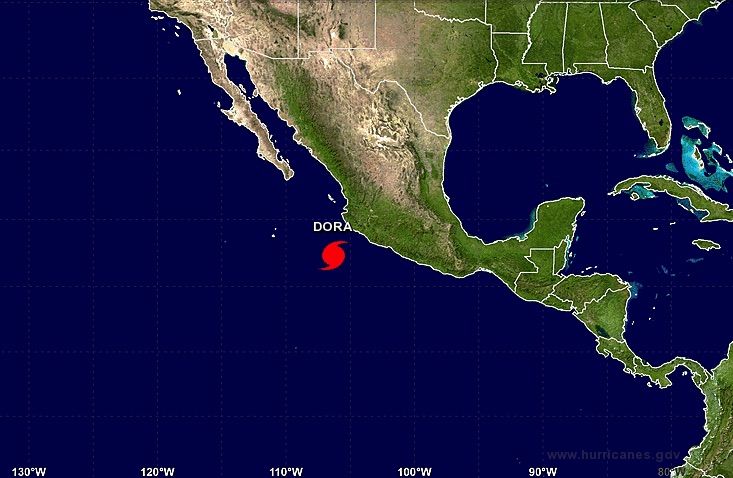 Dora ya es huracán categoría 1; mantienen alerta en costas de Jalisco y Colima