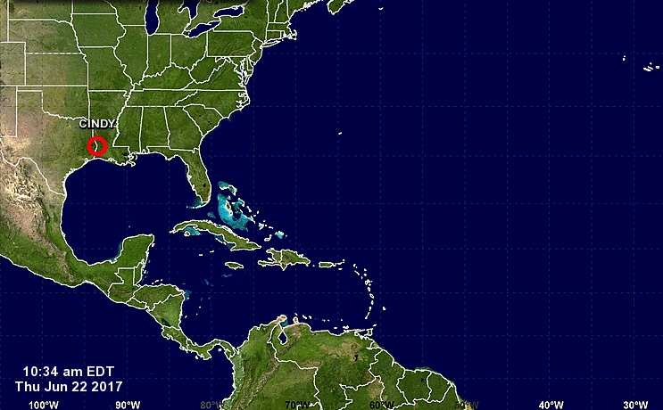 Tormenta Cindy toca tierra en Luisiana