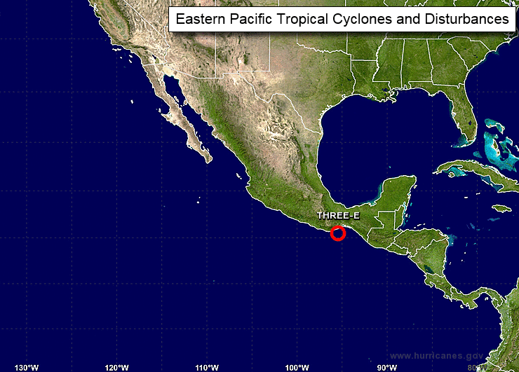 Depresión tropical 3-E tocaría tierra esta tarde en costas de Oaxaca