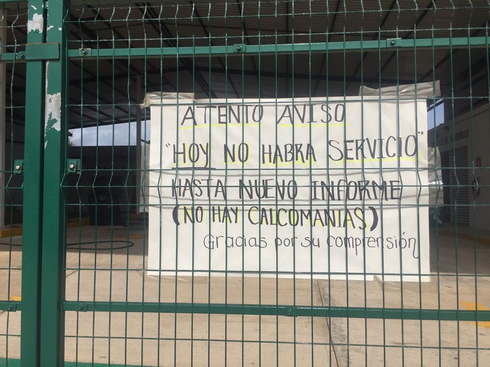 Verificentros de Coatzacoalcos se quedan sin hologramas