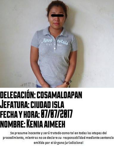 Por encubrir un homicidio, detienen a Kenya ‘N’ en Isla