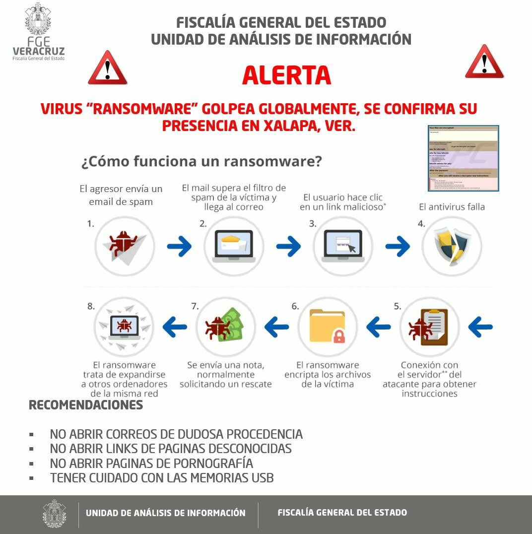 Alerta Fiscalía de software informático maligno; se propaga en usuarios de Xalapa
